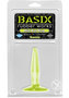 Basix Rubber Works Mini Butt Plug 4.5 Inch Glow In The Dark